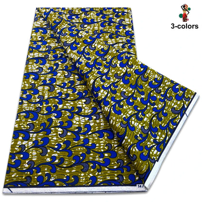 New Arrival High Quality Original 100% Cotton Wax Print Guaranteed Veritable Ankara African Real Wax Fabric Soft Pagne for Dress