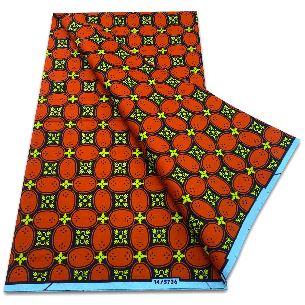 6yards Ankara Wax Fabric Veritable Soft Nigerian African Block Prints Wax Fabric 100% Cotton Dutch Pagne For Women Sewing