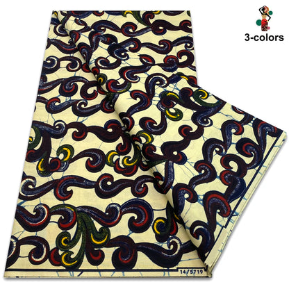 New Arrival High Quality Original 100% Cotton Wax Print Guaranteed Veritable Ankara African Real Wax Fabric Soft Pagne for Dress