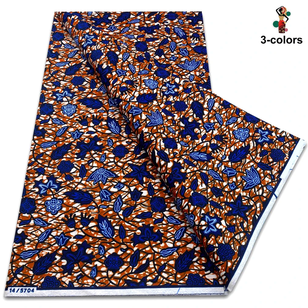 New Arrival High Quality Original 100% Cotton Wax Print Guaranteed Veritable Ankara African Real Wax Fabric Soft Pagne for Dress