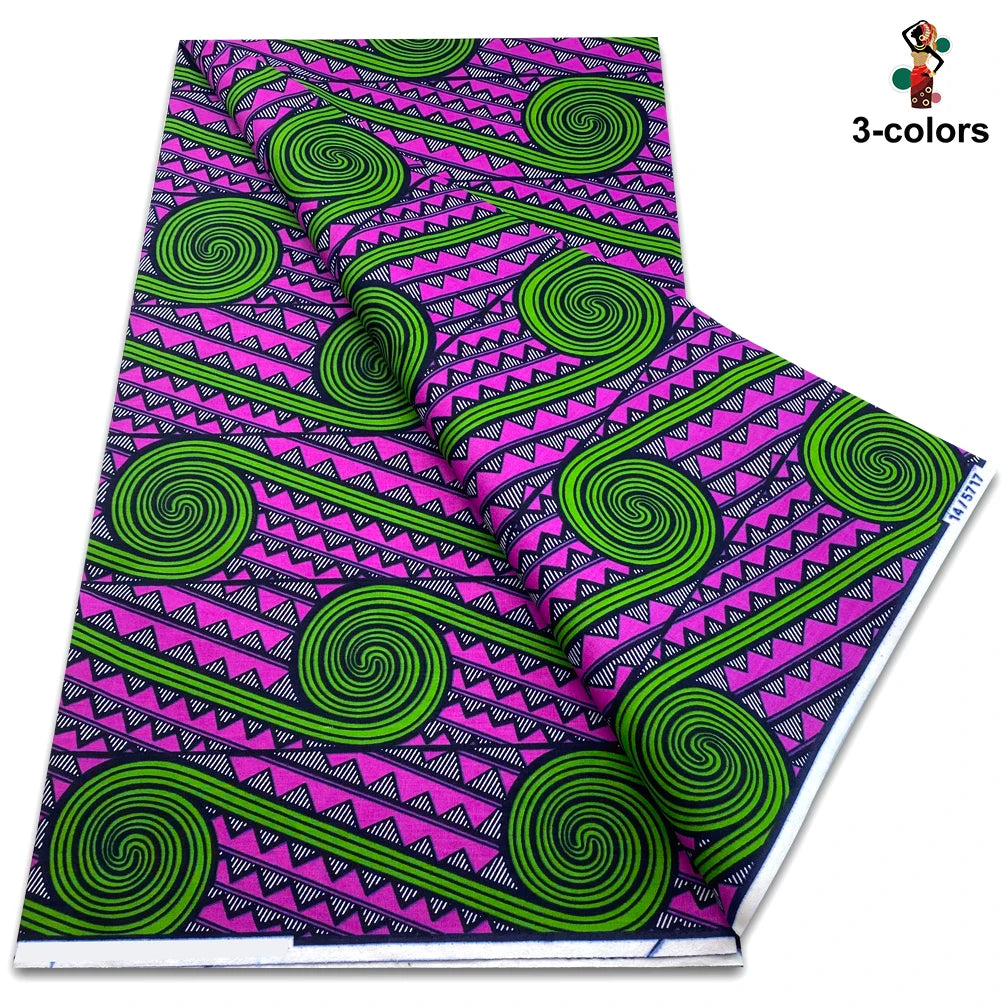 New Arrival High Quality Original 100% Cotton Wax Print Guaranteed Veritable Ankara African Real Wax Fabric Soft Pagne for Dress