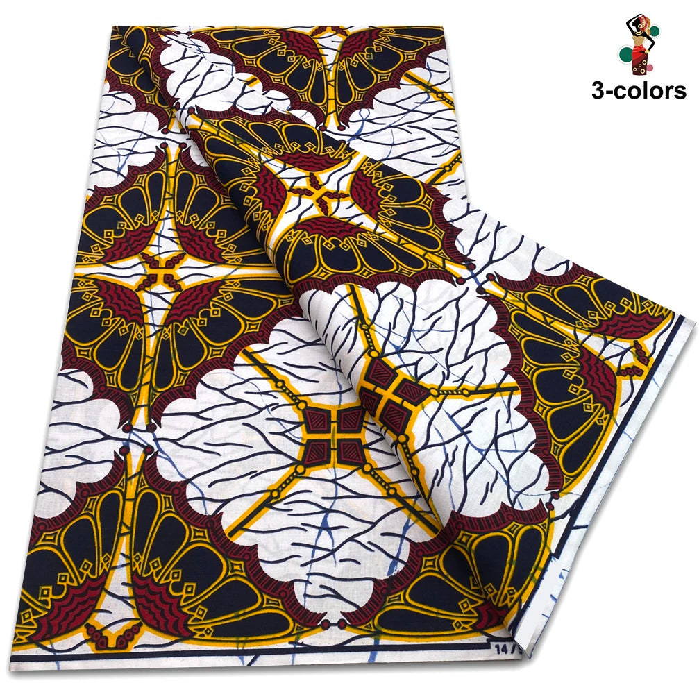 Ankara Wax Fabric High Quality African Wax Print Fabric 100% Cotton Soft Guaranteed Veritable Real Dutch Pagne for Dresses