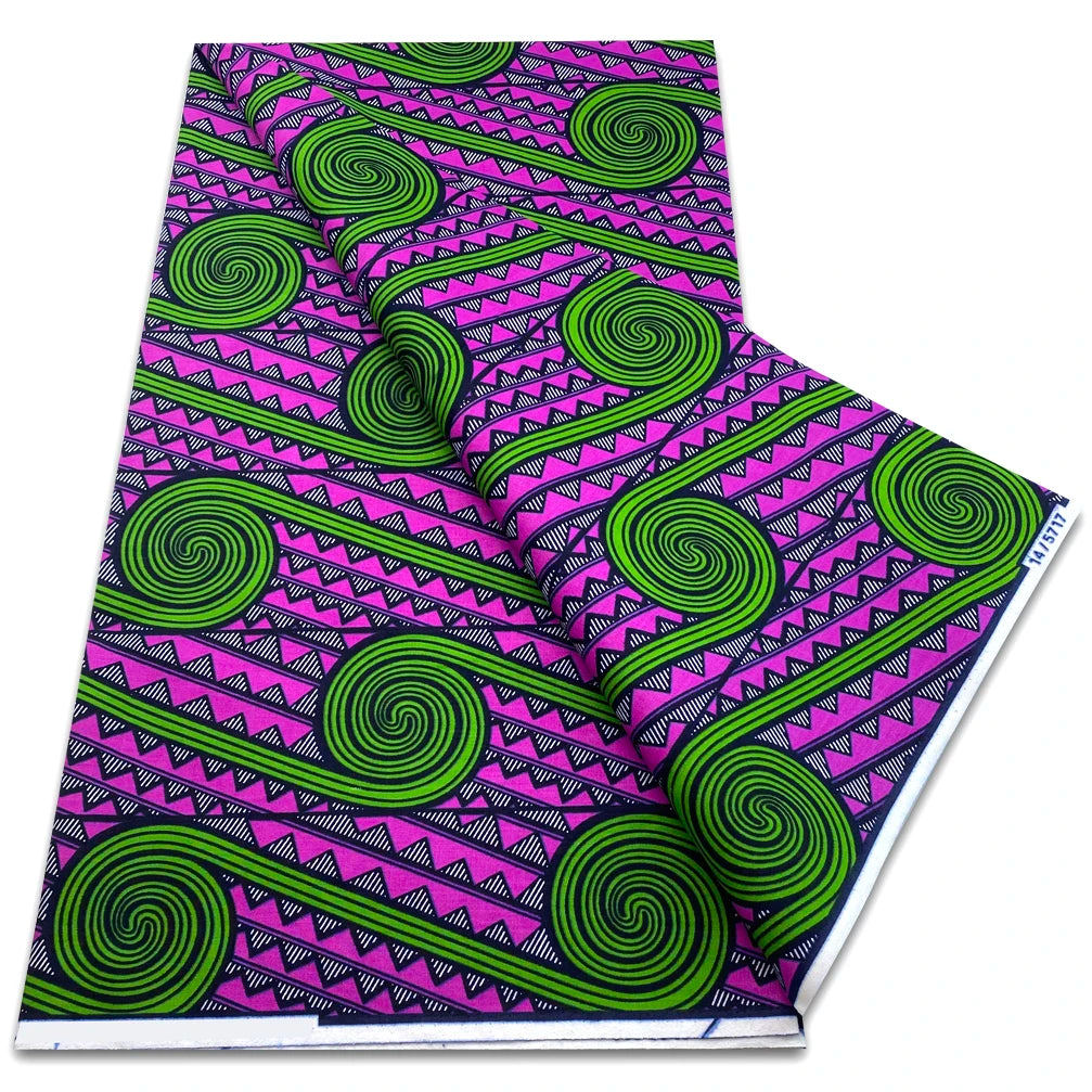 6yards Ankara Wax Fabric Veritable Soft Nigerian African Block Prints Wax Fabric 100% Cotton Dutch Pagne For Women Sewing