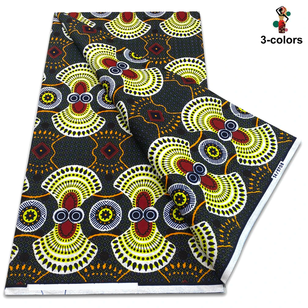 Factory Price Ankara Wax Fabric Guaranteed Veritable African Real Print Wax Fabric 100% Cotton Ghana Style Soft Pagne Sewing