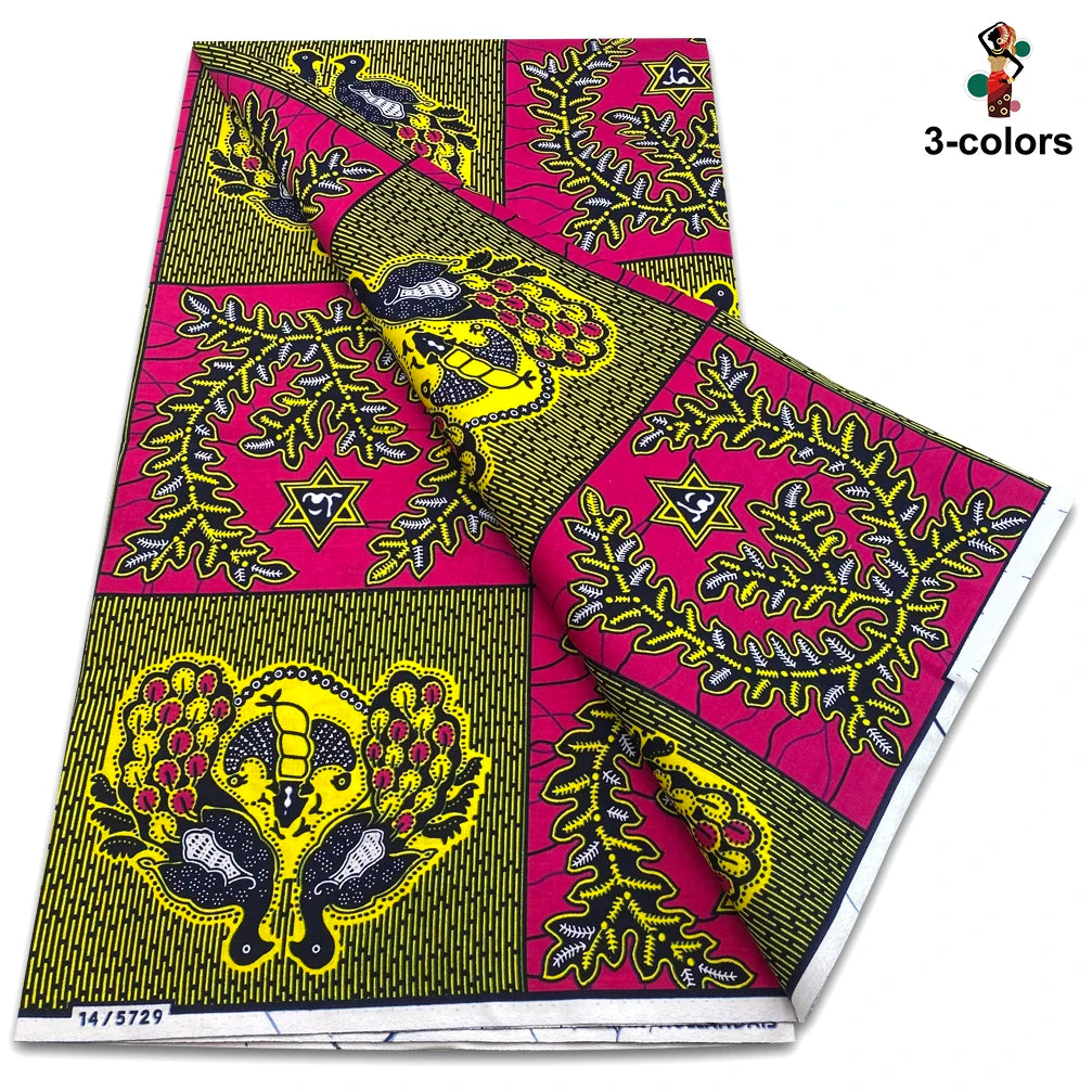 Factory Price Ankara Wax Fabric Guaranteed Veritable African Real Print Wax Fabric 100% Cotton Ghana Style Soft Pagne Sewing