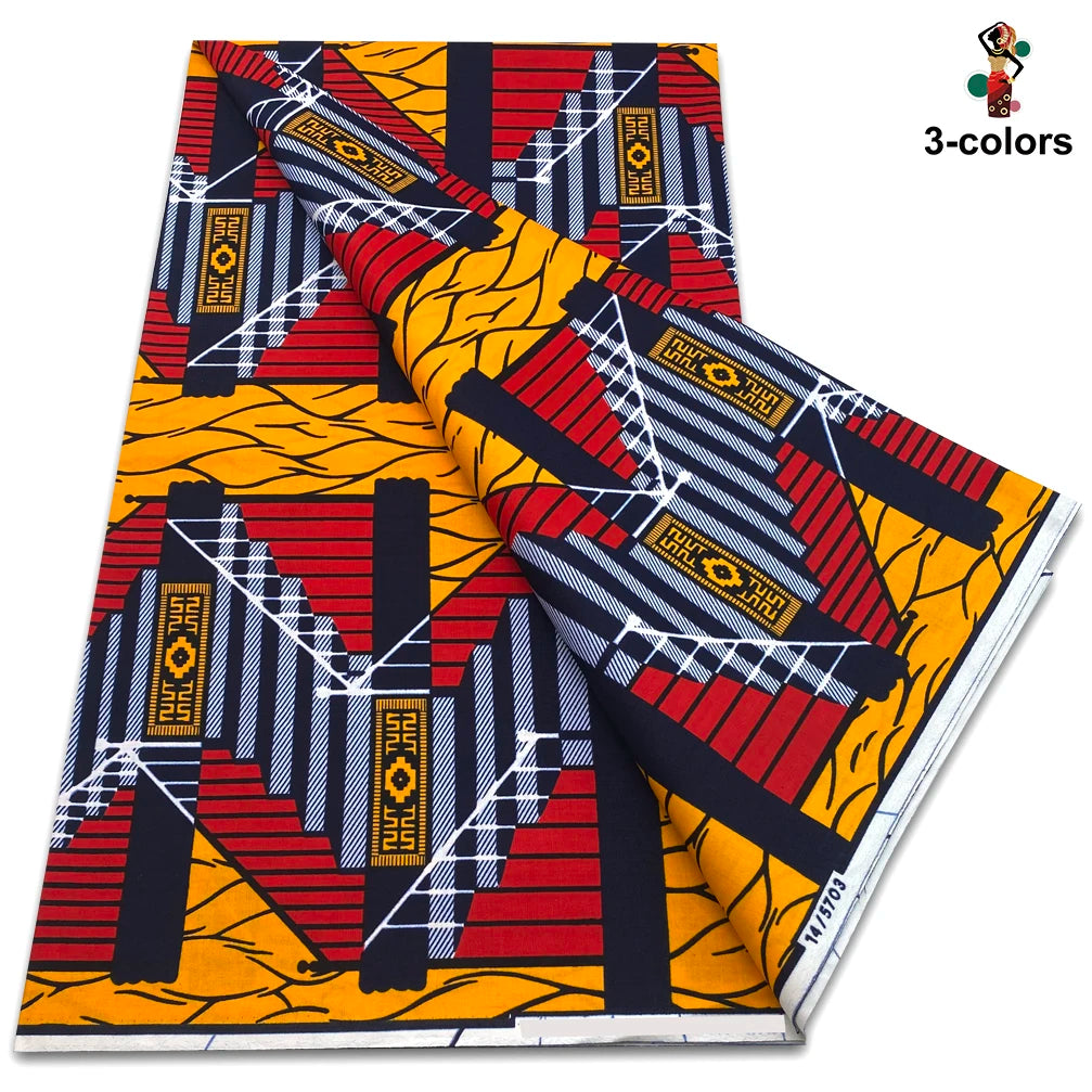 100% Cotton Veritable Original Ankara African Real Wax Print Fabric Ghana Wax Fabric High Quality Nigeria Batik Soft Tissu Pagne