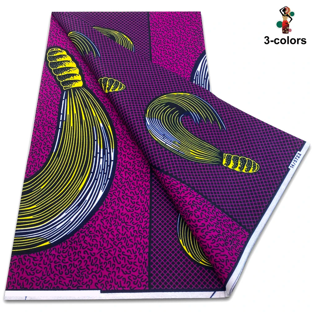 New Arrival High Quality Original 100% Cotton Wax Print Guaranteed Veritable Ankara African Real Wax Fabric Soft Pagne for Dress