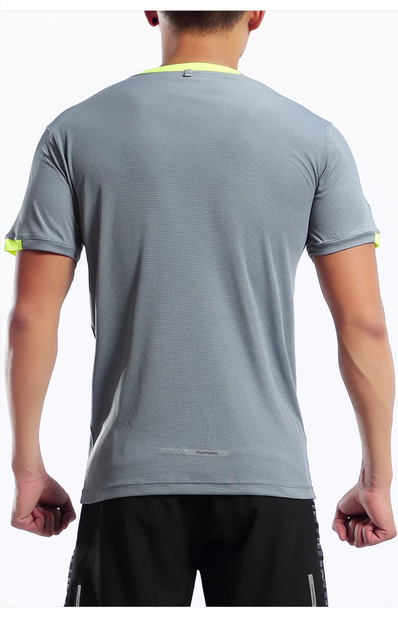 Men's t-shirt quick-drying sports top, custom logo running T-shirt, trainer fitness shirt