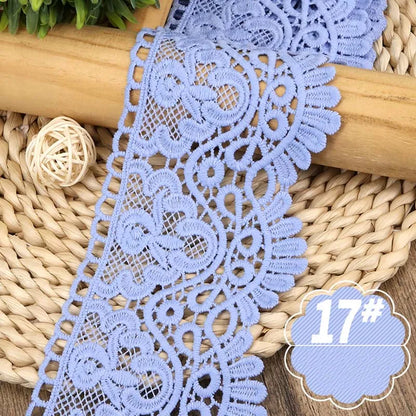 White Lace Fabric Ribbon Wedding for Dresses Macrame 3D Flower Vintage Bridal Lot By Meters