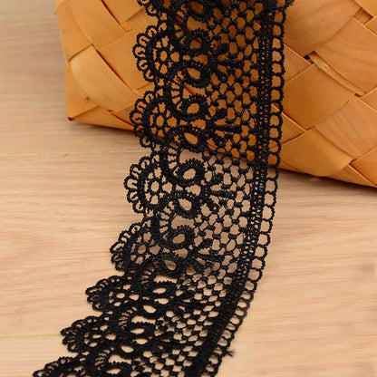 White Lace Fabric Ribbon Wedding for Dresses Macrame 3D Flower Vintage Bridal Lot By Meters