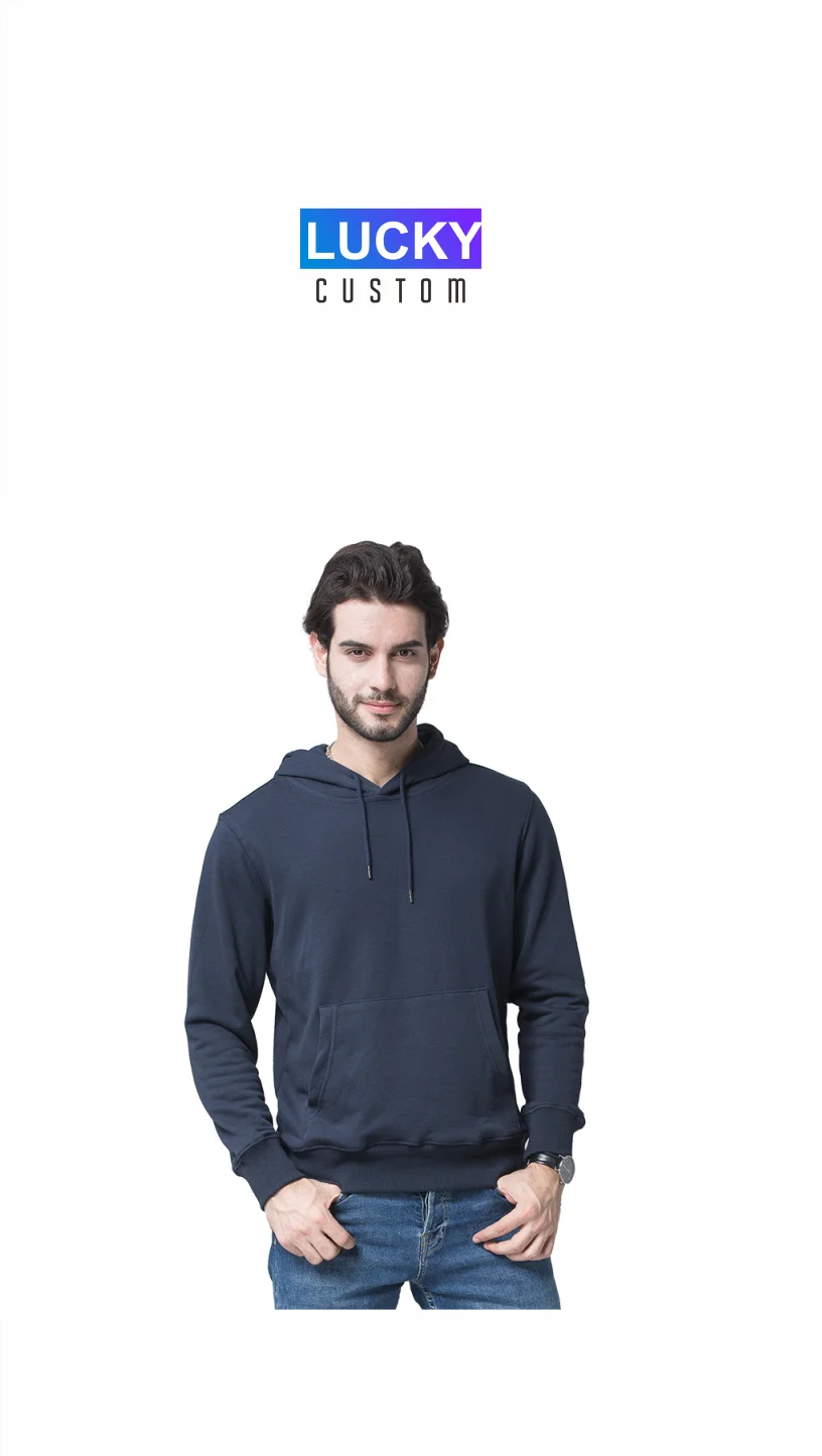 Men's Knit Terry Hooded Pullover Custom Printed Embroidered Logo High Quality Sweatshirt 3XL