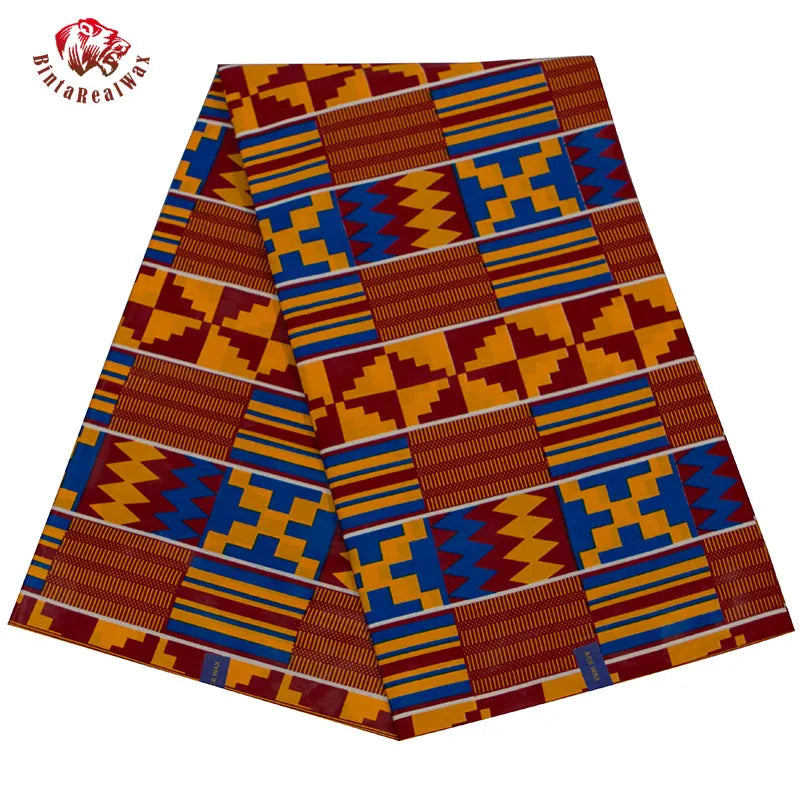 Bintarealwax African Real Wax Prints Fabric Ankara Cotton Material High Quality African Fabric For Party Dress 24FS1380