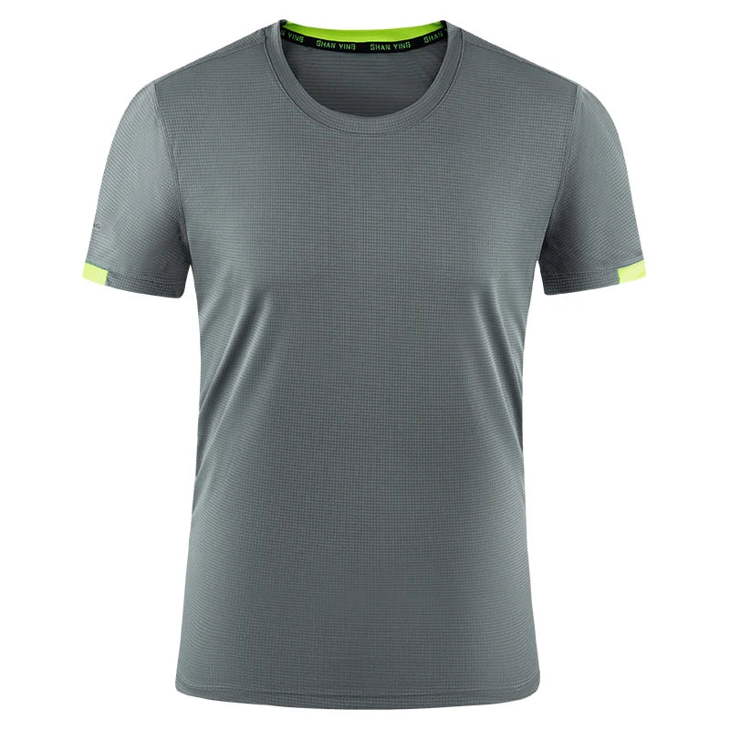 Men's t-shirt quick-drying sports top, custom logo running T-shirt, trainer fitness shirt