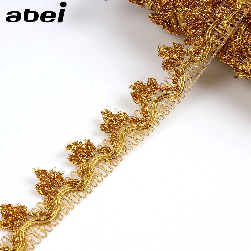 5/10Yards 20mm Gold Silve Lace Trims Wedding Party Costume Cloth Decors Fabric Ribbon Handmade Patchwork DIY Headwear Ornaments