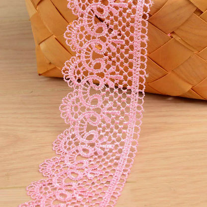 White Lace Fabric Ribbon Wedding for Dresses Macrame 3D Flower Vintage Bridal Lot By Meters