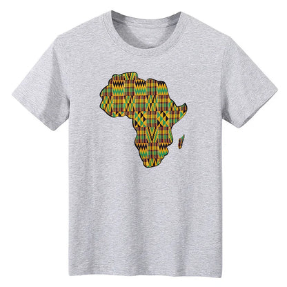 African Map Patches On Clothing Heat Transfer Sticker DIY T-Shirt Washable Patch Ankara Print T-Shirt Thermal Stickers Appliqued