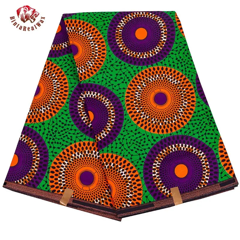 Bintarealwax African Real Wax Prints Fabric Ankara Cotton Material High Quality African Fabric For Party Dress 24FS1380