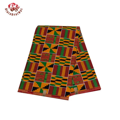 Bintarealwax African Real Wax Prints Fabric Ankara Cotton Material High Quality African Fabric For Party Dress 24FS1380