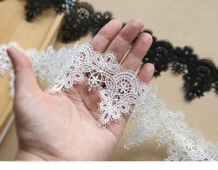 Width:6cm (2.40") High Quality DIY Pendant Handmade Clothing Lace Accessories Water Soluble Embroidery Lace Trims (ss-363)