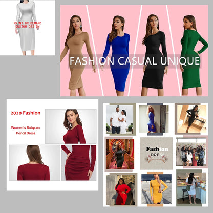 Custom Dress Print On Demand Party Sexy Girls Cartoon Image Design Women Uniforms Matching Clothes Customized DIY Dropshipping