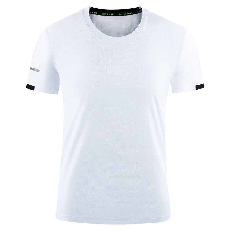 Men's t-shirt quick-drying sports top, custom logo running T-shirt, trainer fitness shirt