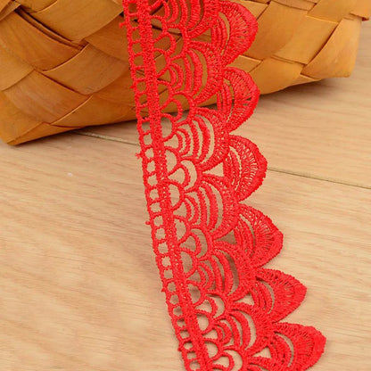 White Lace Fabric Ribbon Wedding for Dresses Macrame 3D Flower Vintage Bridal Lot By Meters