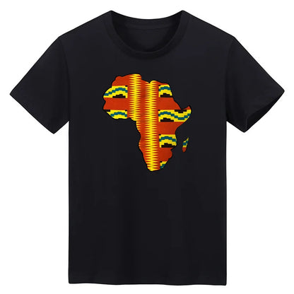 African Map Patches On Clothing Heat Transfer Sticker DIY T-Shirt Washable Patch Ankara Print T-Shirt Thermal Stickers Appliqued