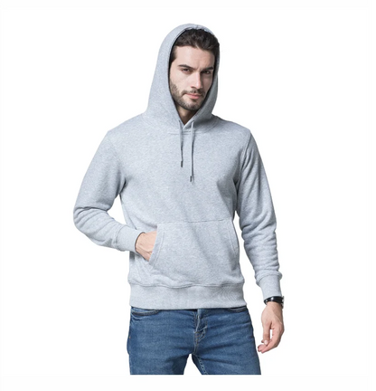 Men's Knit Terry Hooded Pullover Custom Printed Embroidered Logo High Quality Sweatshirt 3XL