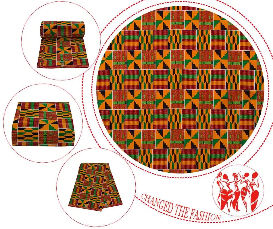 Bintarealwax African Real Wax Prints Fabric Ankara Cotton Material High Quality African Fabric For Party Dress 24FS1380