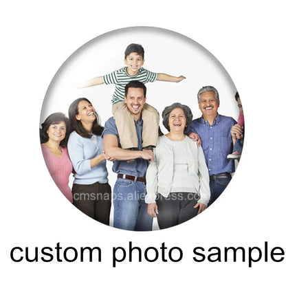 Personalized Photo Custom pictures DIY 12mm/14mm/16mm/18mm/20mm/25mm/30mm glass cabochon flat back for DIY necklace jewelry