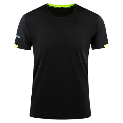 Men's t-shirt quick-drying sports top, custom logo running T-shirt, trainer fitness shirt