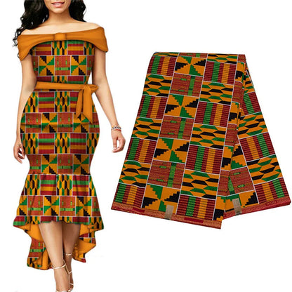 Bintarealwax African Real Wax Prints Fabric Ankara Cotton Material High Quality African Fabric For Party Dress 24FS1380