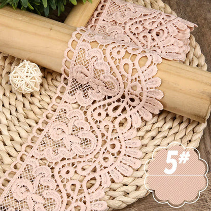 White Lace Fabric Ribbon Wedding for Dresses Macrame 3D Flower Vintage Bridal Lot By Meters