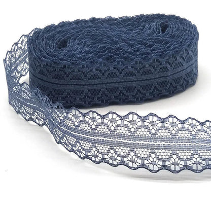 New 10 Yards White Lace Ribbon Tape Width 28MM Trim Fabric DIY Embroidered Net Cord For Sewing Decoration African Lace Fabric