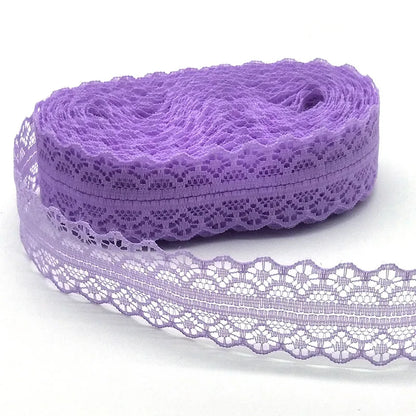 New 10 Yards White Lace Ribbon Tape Width 28MM Trim Fabric DIY Embroidered Net Cord For Sewing Decoration African Lace Fabric