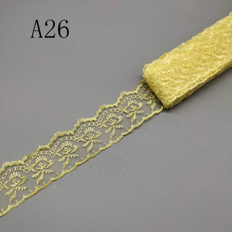 Wholesale 10 Yard 4CM Wide Lace Trim Diy Clothes Fabric Used For  Lace Ribbon Bedding fabric curtain sofa cushion cover material