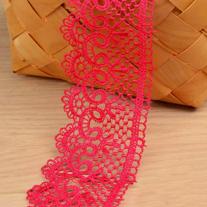 White Lace Fabric Ribbon Wedding for Dresses Macrame 3D Flower Vintage Bridal Lot By Meters