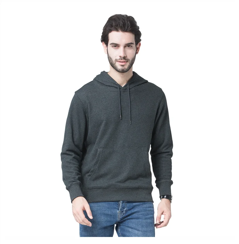 Men's Knit Terry Hooded Pullover Custom Printed Embroidered Logo High Quality Sweatshirt 3XL