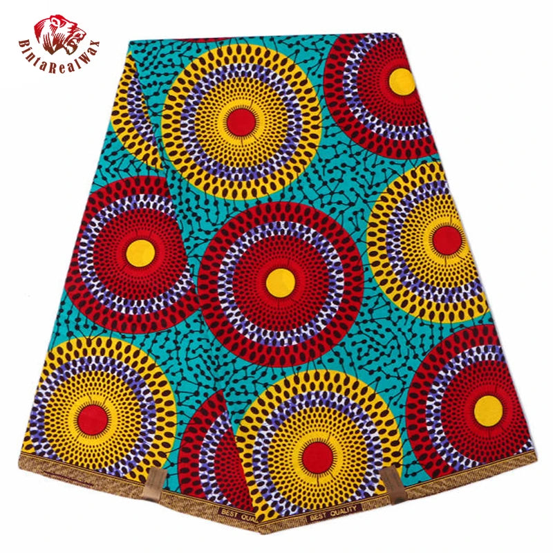 Bintarealwax African Real Wax Prints Fabric Ankara Cotton Material High Quality African Fabric For Party Dress 24FS1380