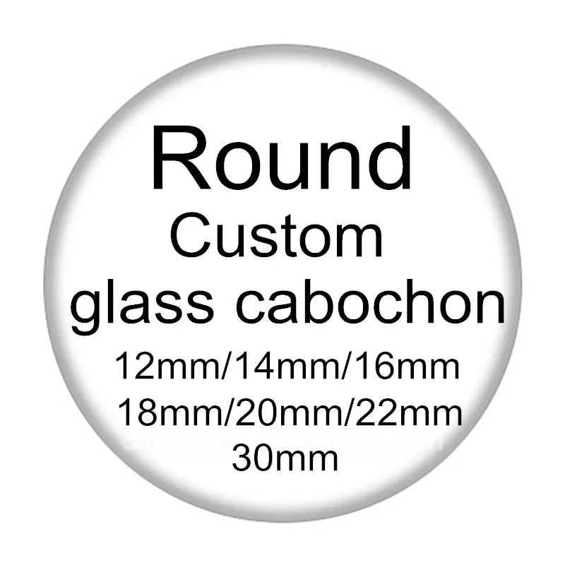 Personalized Photo Custom pictures DIY 12mm/14mm/16mm/18mm/20mm/25mm/30mm glass cabochon flat back for DIY necklace jewelry