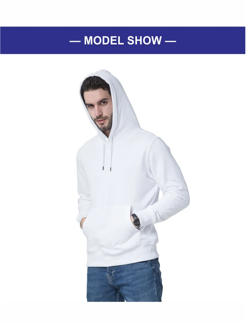 Men's Knit Terry Hooded Pullover Custom Printed Embroidered Logo High Quality Sweatshirt 3XL