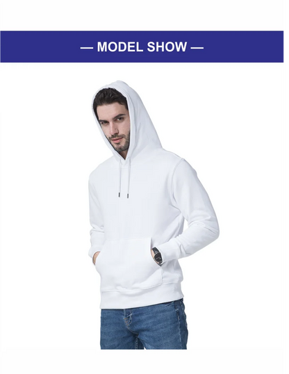 Men's Knit Terry Hooded Pullover Custom Printed Embroidered Logo High Quality Sweatshirt 3XL