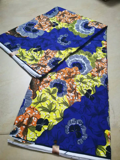 Most popular Veritable African Wax Real Fabric 100% cotton Ghana Nigeria Style 6 yards High Quality Ankara Prints wax Material