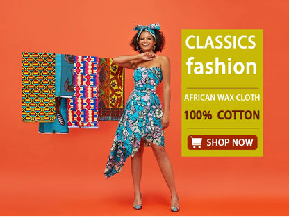 Newest Ankara Wax Fabric High Quality Cotton Wax Print Guaranteed Veritable African Real Wax Fabric Soft Party Dress Diy Pagne