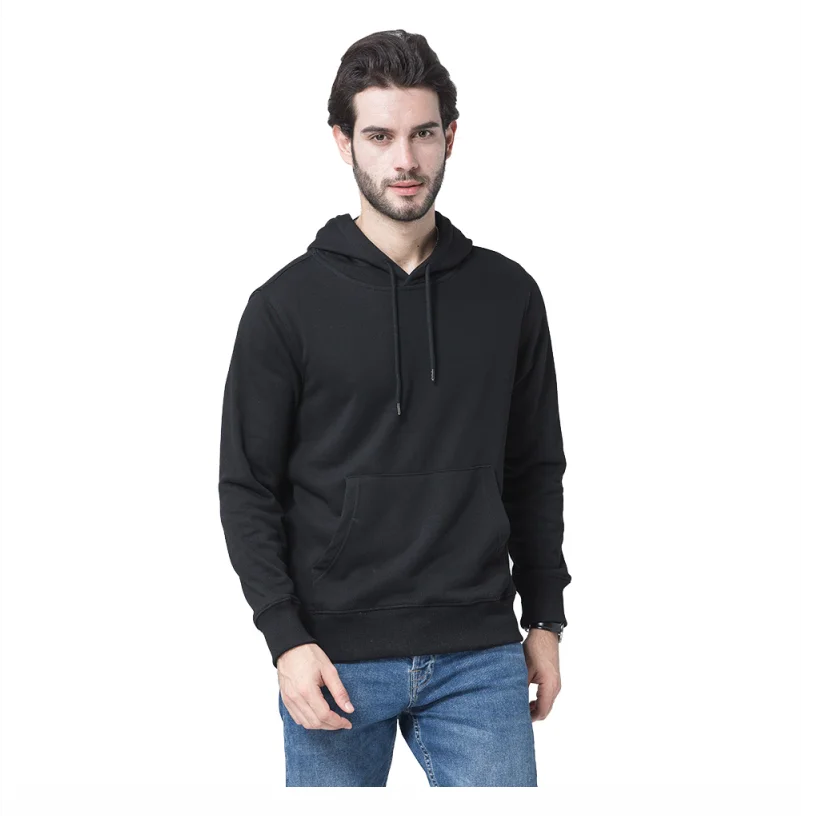 Men's Knit Terry Hooded Pullover Custom Printed Embroidered Logo High Quality Sweatshirt 3XL