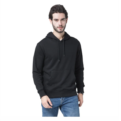 Men's Knit Terry Hooded Pullover Custom Printed Embroidered Logo High Quality Sweatshirt 3XL