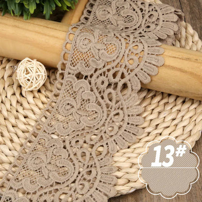 White Lace Fabric Ribbon Wedding for Dresses Macrame 3D Flower Vintage Bridal Lot By Meters