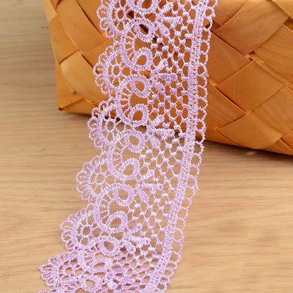 White Lace Fabric Ribbon Wedding for Dresses Macrame 3D Flower Vintage Bridal Lot By Meters