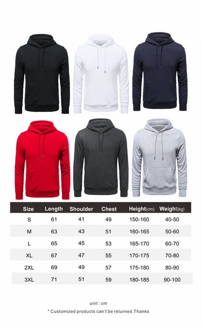 Men's Knit Terry Hooded Pullover Custom Printed Embroidered Logo High Quality Sweatshirt 3XL