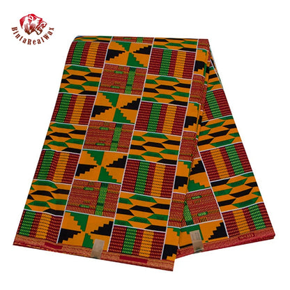 Bintarealwax African Real Wax Prints Fabric Ankara Cotton Material High Quality African Fabric For Party Dress 24FS1380